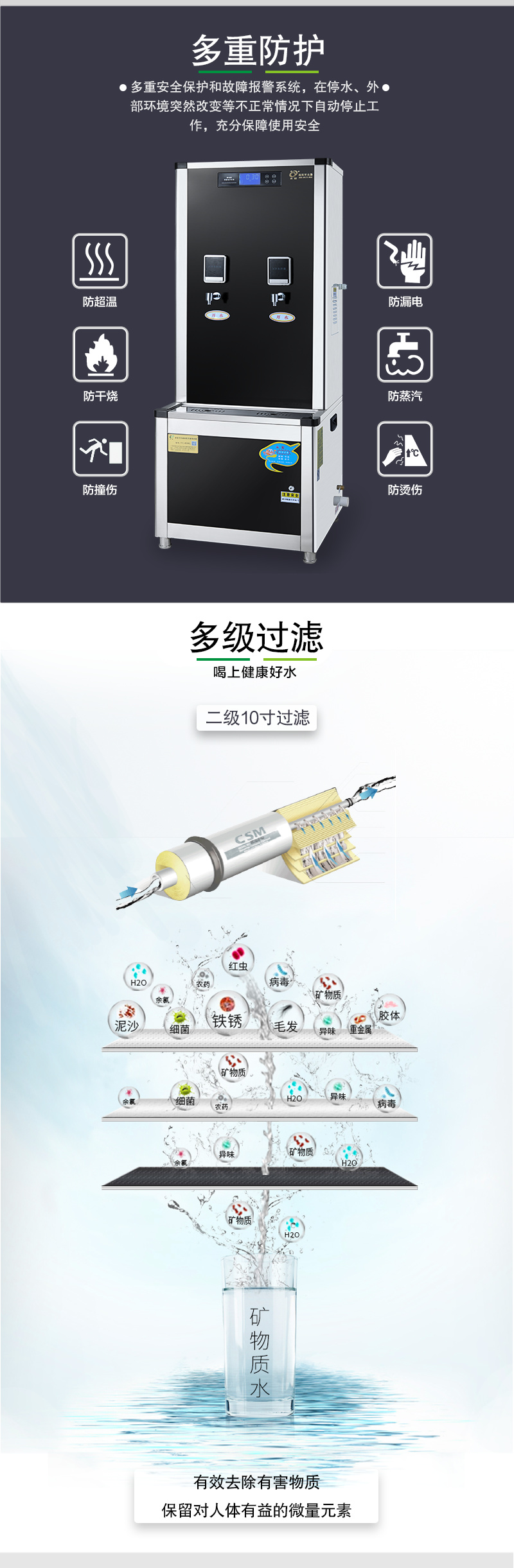 60L學校學生用ic刷卡直飲水機